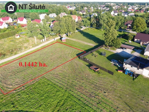 PARDUODAMAS 0.1442 ha. ŽEMĖS SKLYPAS  ŠILUTĖS R. SAV. PAGRYNIŲ KM.  