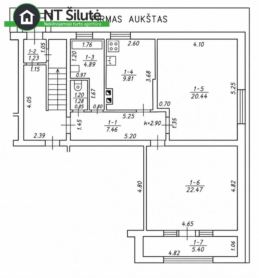 PARDUODAMAS 2 KAMBARIŲ BUTAS PIRMAME AUKŠTE LIETUVININKŲ G. 25 (18)