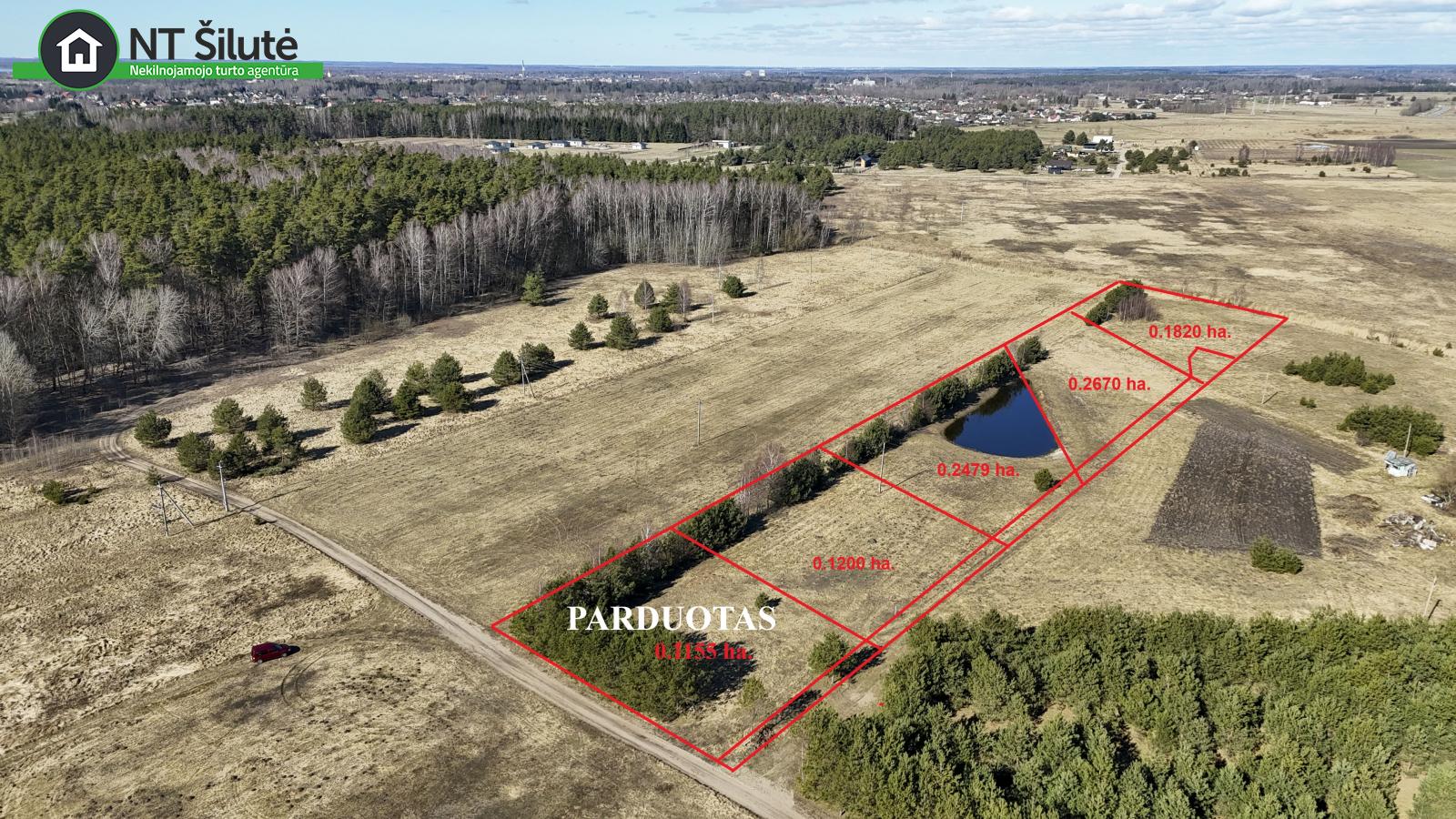 PARDUODAMI 4 NAMŲ VALDOS ŽEMĖS SKLYPAI GAIDELIŲ KM. (1)
