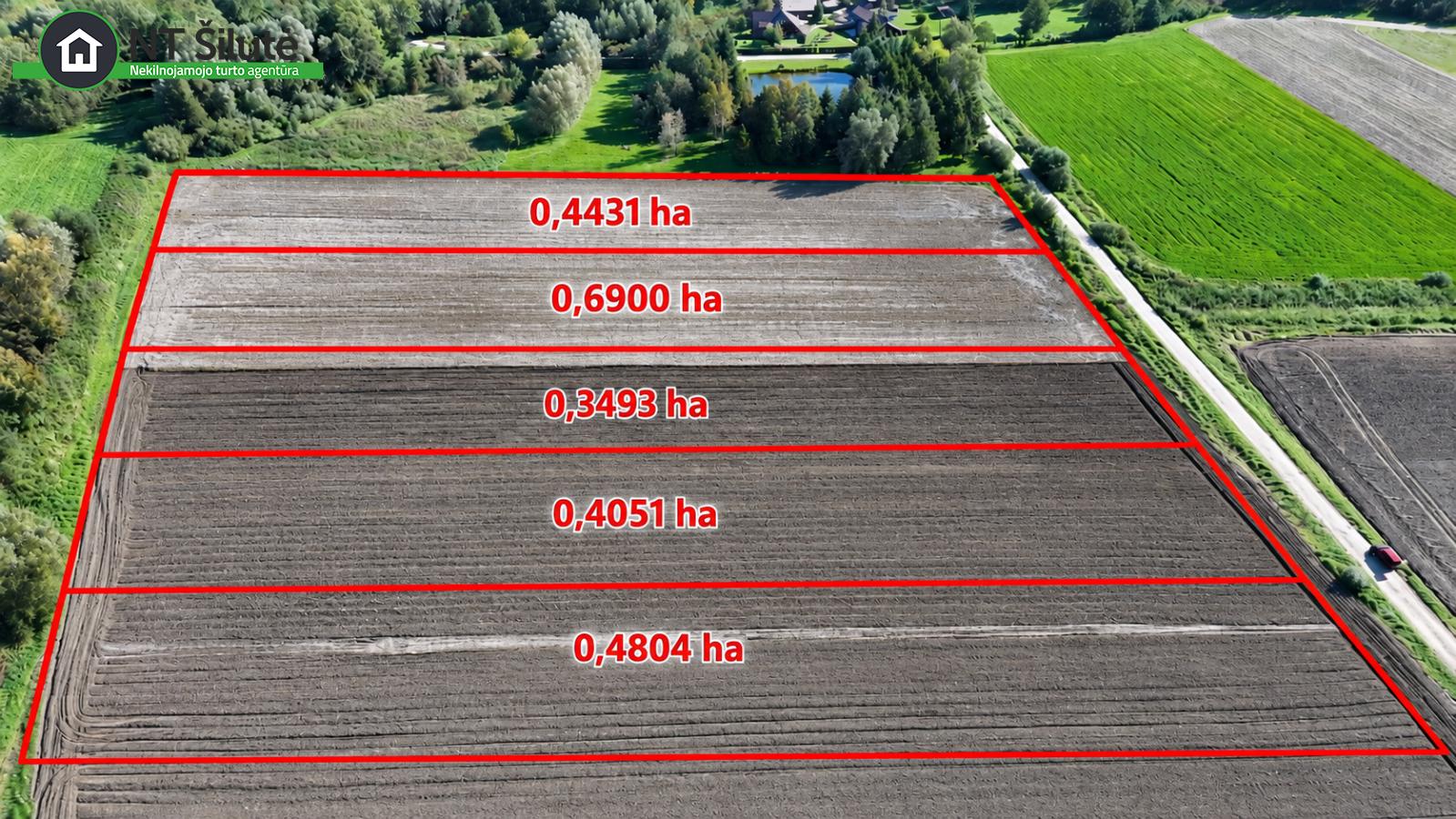 Parduodami 5 žemės ūkio paskirties sklypai Pakalnės k., Rusnės sen.,  (2)